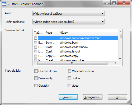CustomExplorerToolbar v �e�tin�